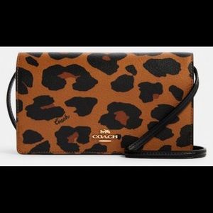 Authentic Coach Leopard crossbody